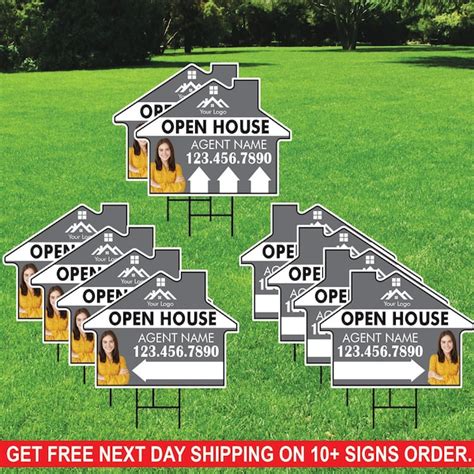 open house signs metal|customized open house signs.